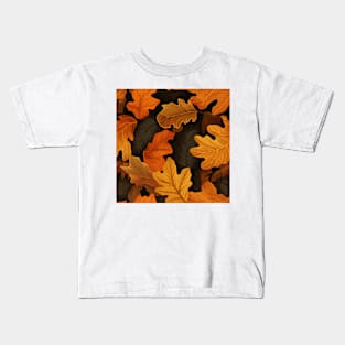 Autumn Leaves Pattern 22 Kids T-Shirt